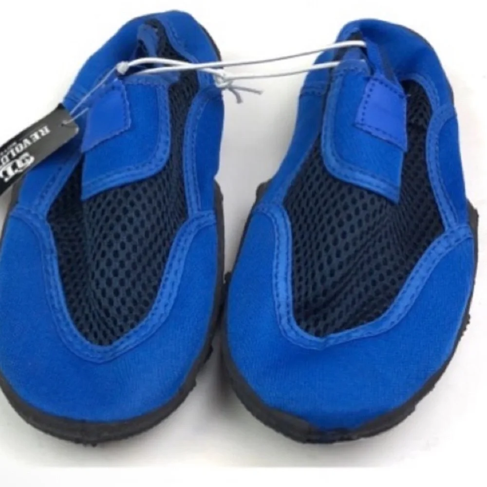 Boys Water Shoes Aqua Socks Blue Tread Summer Swim